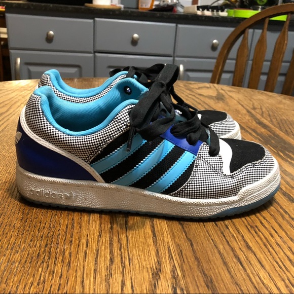 Blue Adidas Athletic Shoes - Picture 5 of 9
